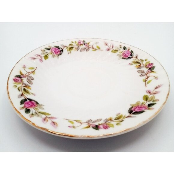 Saucer Regency Rose Creative Fine China 6" Vintage Flowers Gold Rim Discontinued - Picture 4 of 16